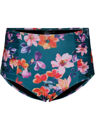 Blomstret bikinitrusse med høj talje, Meave Print, Packshot image number 0