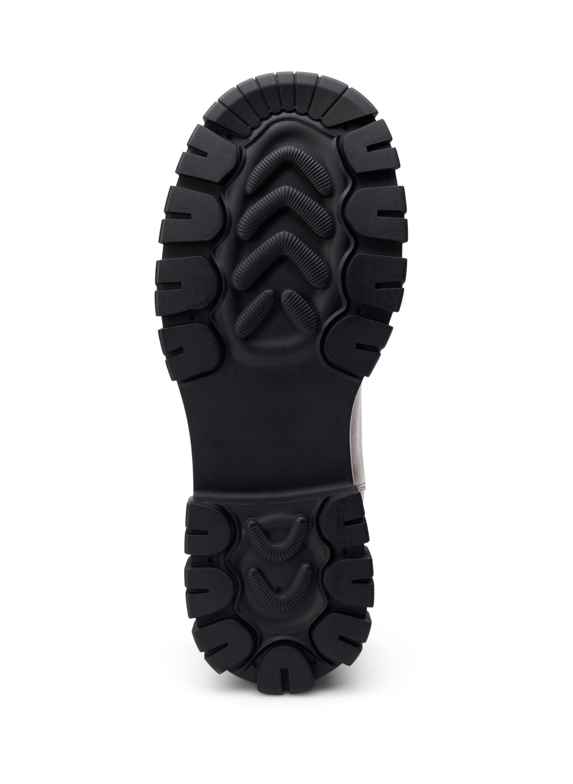 Zizzi Wide fit - Chelsea croco st&oslash;vle i l&aelig;der, Pine Bark, Packshot image number 4