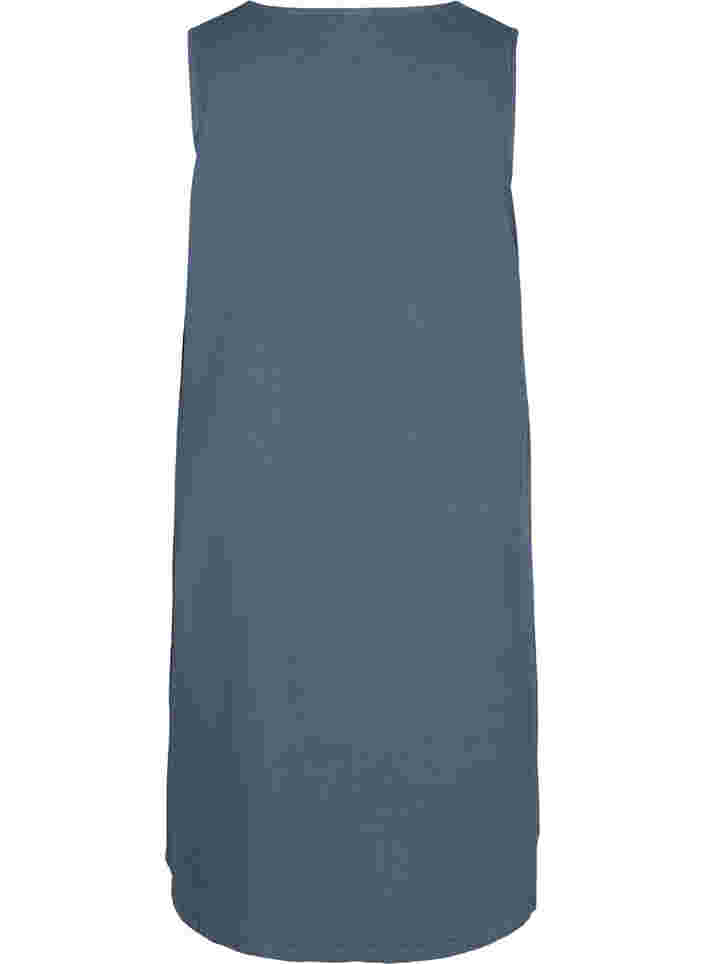 Ærmeløs bomuldskjole med a-form, Vintage Indigo, Packshot image number 1