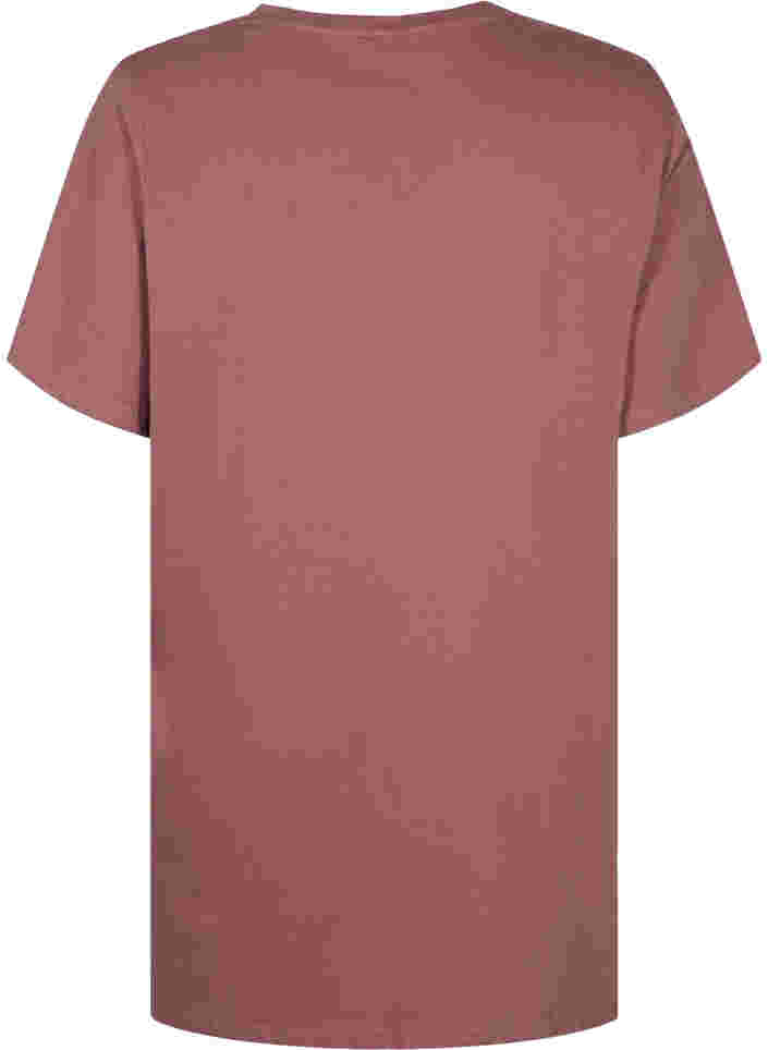 Oversize nat t-shirt i økologisk bomuld, Rose Brown W. Relax , Packshot image number 1