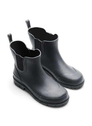 Kort gummistøvle med wide fit , Black/Black, Packshot image number 2