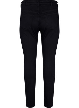 Super slim Amy jeans med elastik i taljen, Black, Packshot image number 1