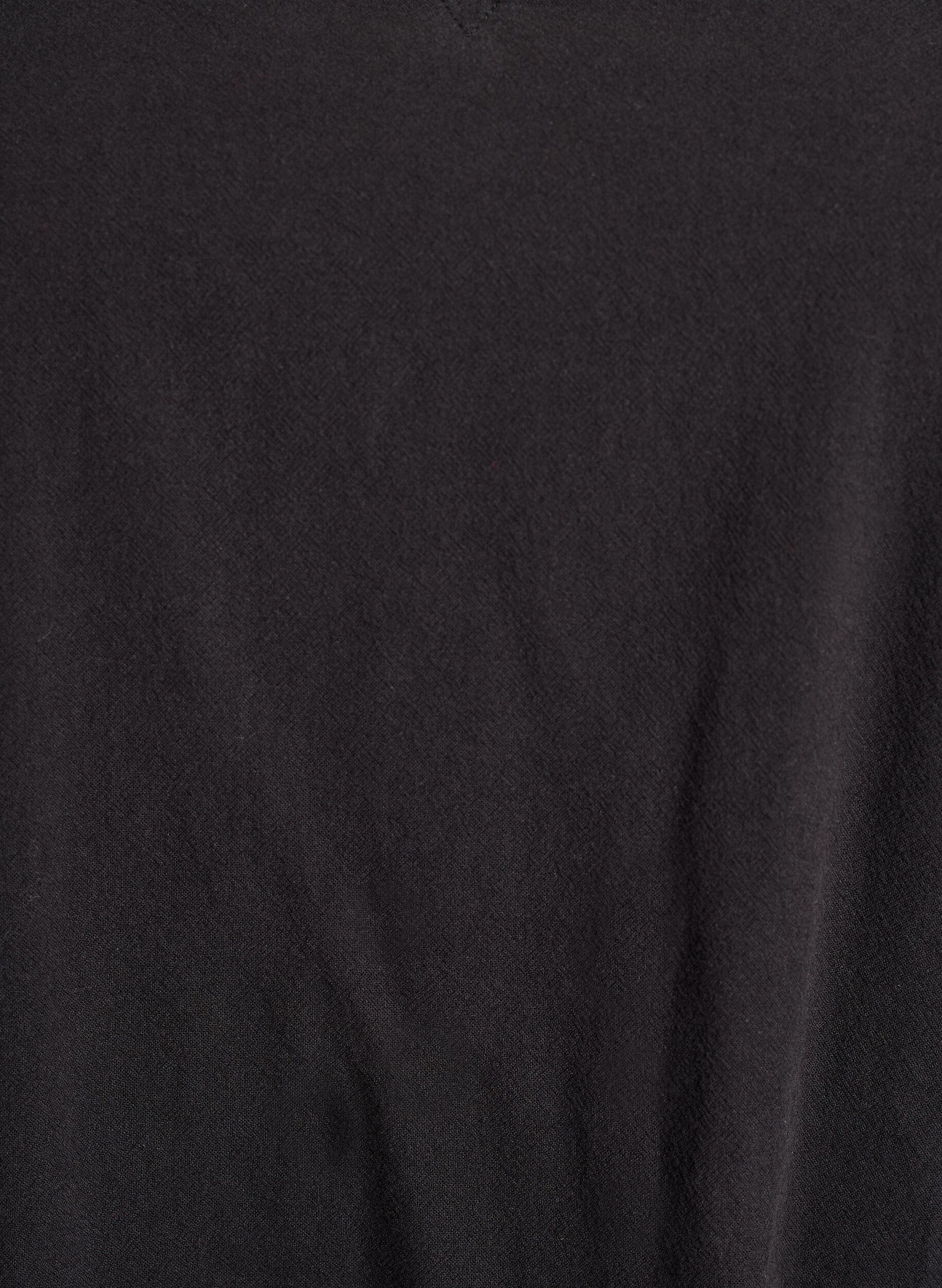 Zizzi Kort bomuldskjole med v-udsk&aelig;ring, Sort, Packshot image number 2