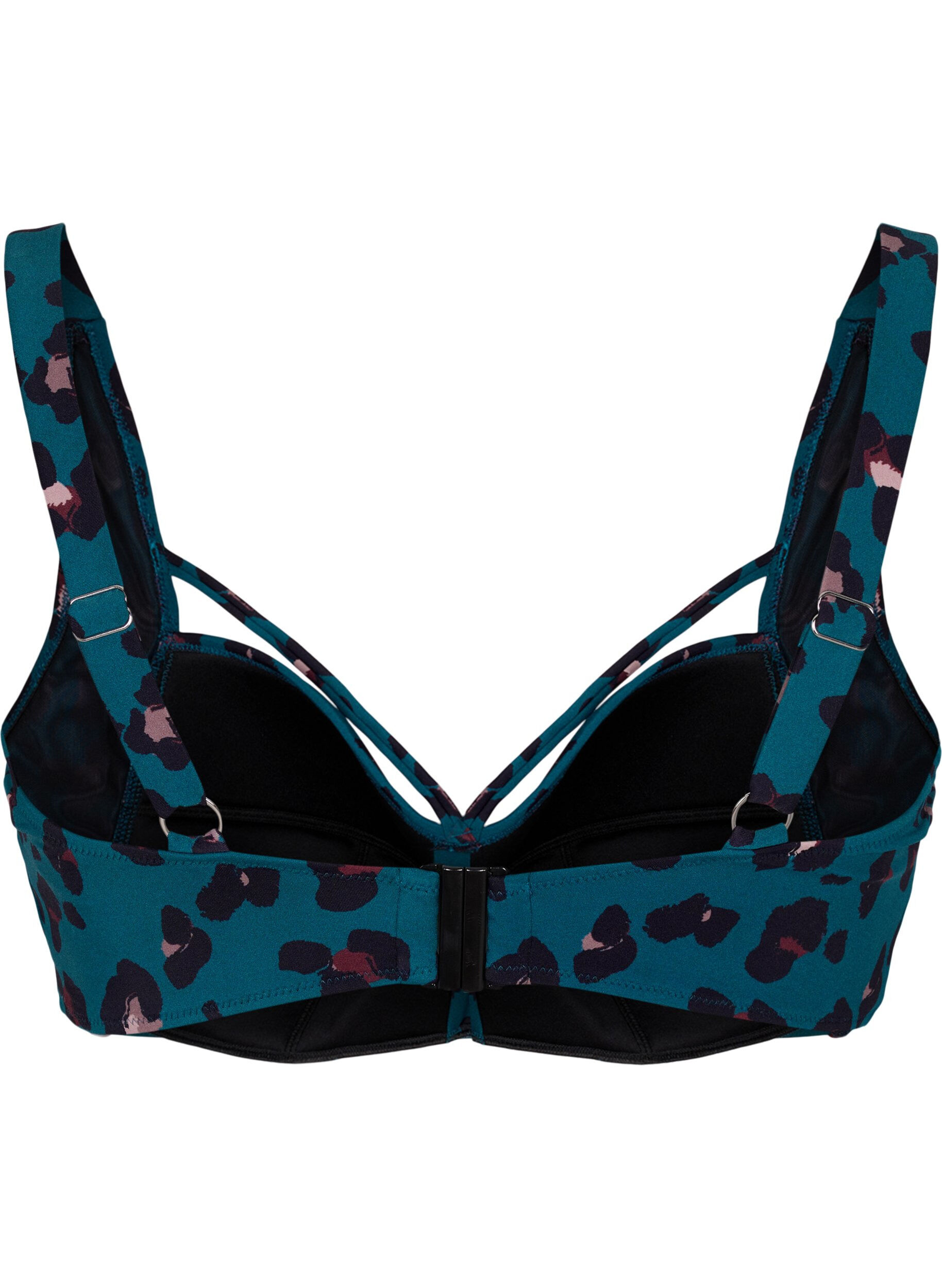 Zizzi Bikini bh med drapering og string , Leopard, Packshot image number 1