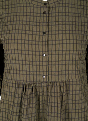 Ternet skjorte tunika med 3/4 ærmer, Ivy Green Check, Packshot image number 2