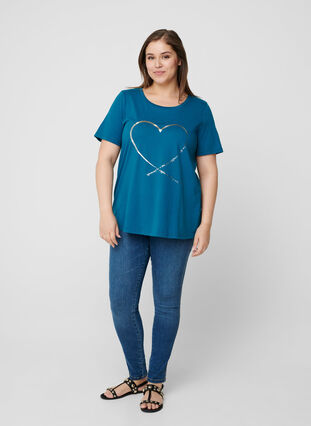 Kortærmet t-shirt med print, Blue Coral, Model image number 2