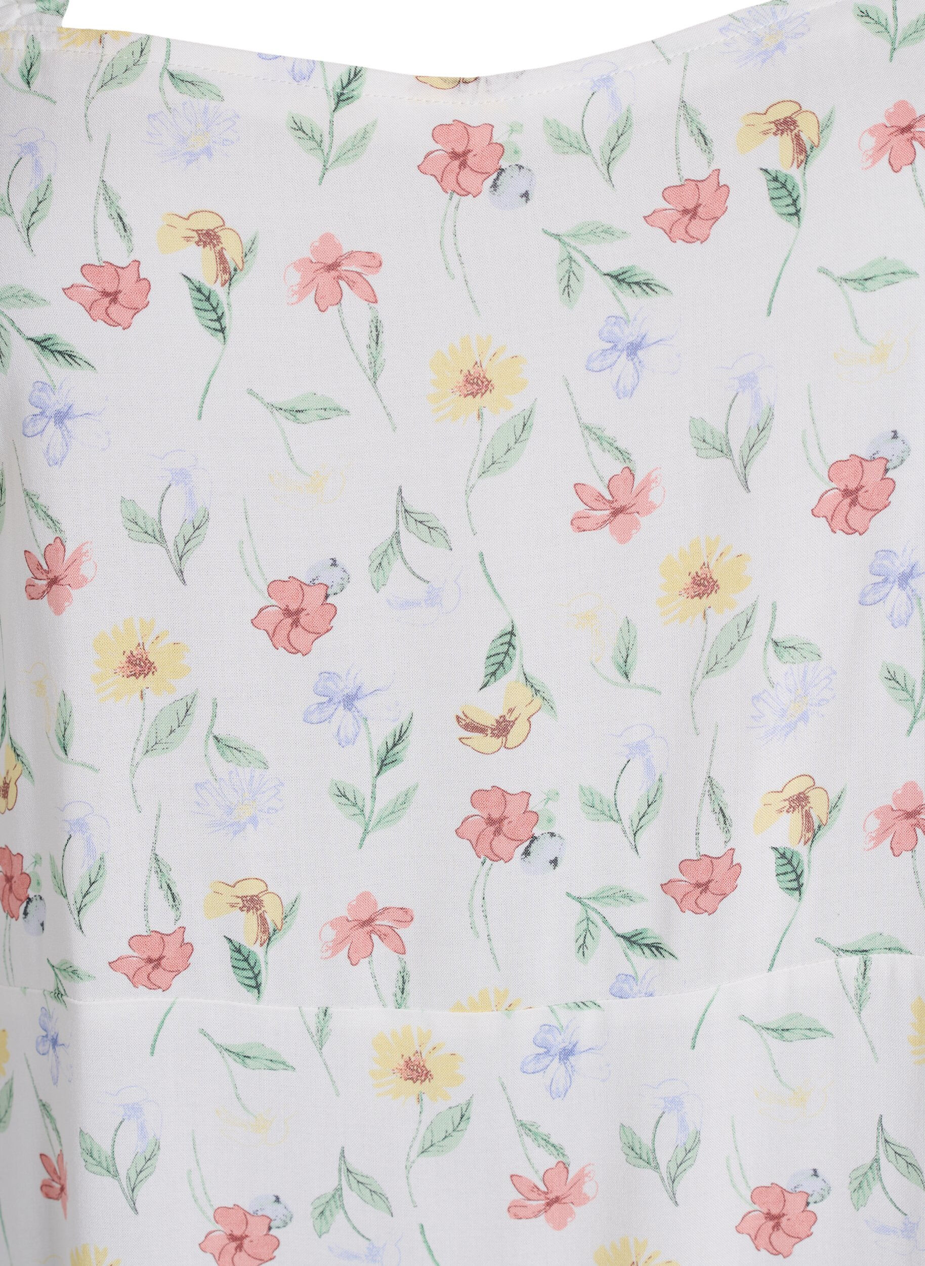 Zizzi Sommerkjole med brede stropper, Hvid, Packshot image number 2