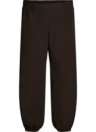 Ballonbukser i bomuld med h&oslash;j talje, Brun