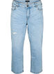 Cropped Vera jeans med sliddetaljer, Bl&aring;, Packshot image number 0