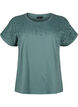 T-shirt i økologisk bomuld med broderi anglaise, Sea Pine, Packshot image number 0