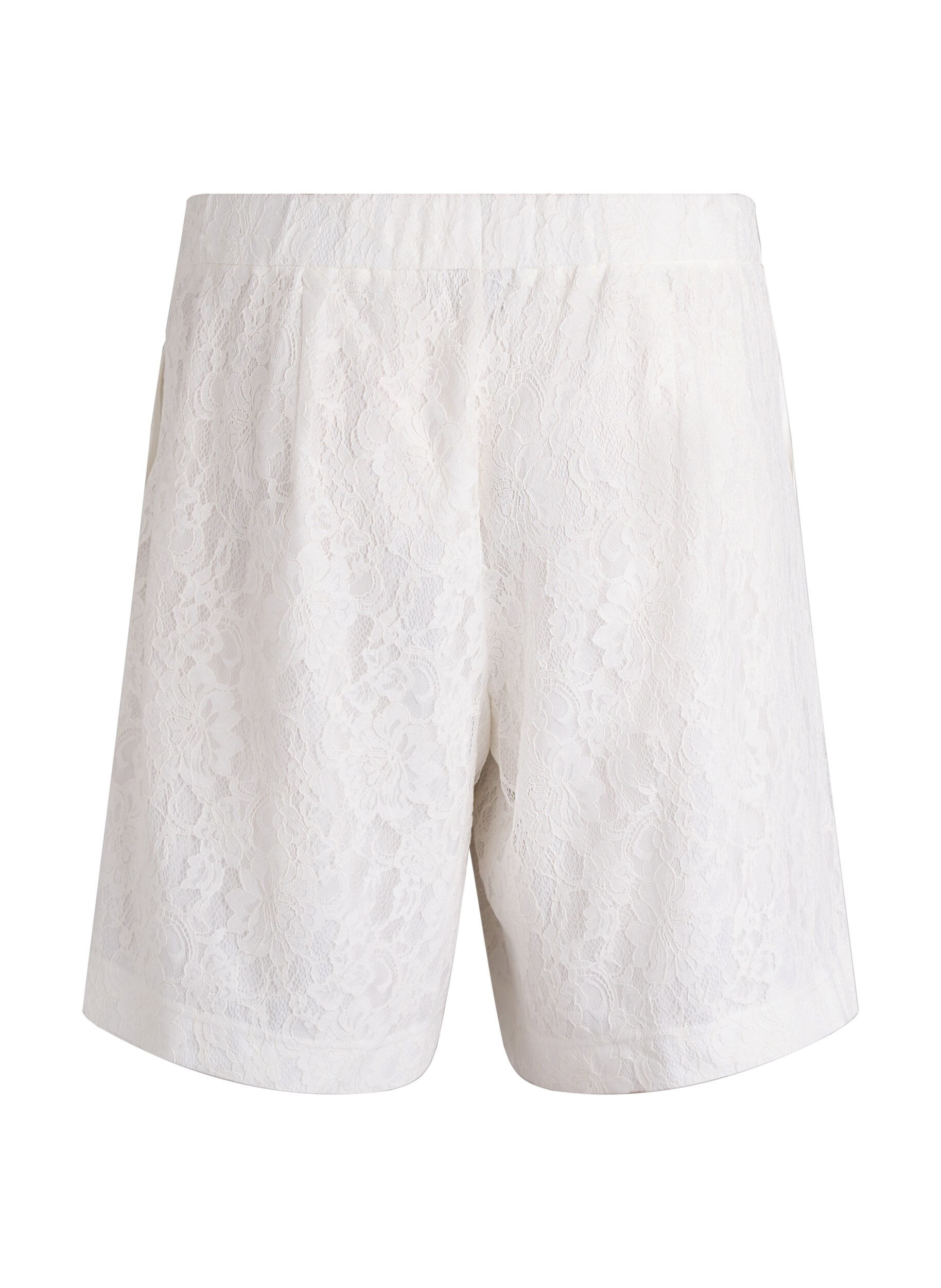 Zizzi Bermudashorts i blonde med h&oslash;j talje, Vanilla, Packshot image number 1