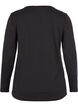 Tr&aelig;ningsbluse med lange &aelig;rmer, Sort, Packshot image number 1