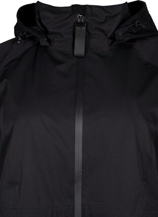 Funktionel frakke med lommer og hætte, Black, Packshot image number 2