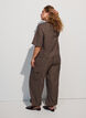 Cargo bukser i bomuld med tern, Brun, Model image number 2