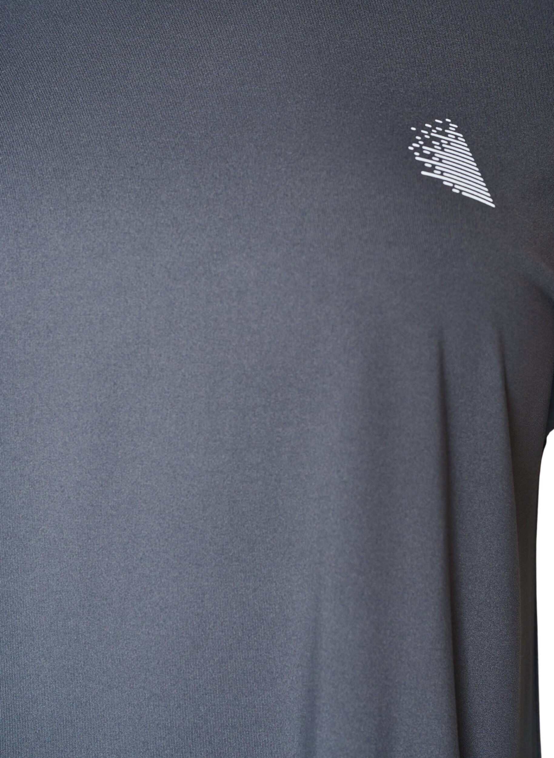 ZizziEnsfarvet tr&aelig;nings t-shirt, Gr&aring;, Packshot image number 2