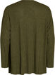 &Aring;ben cardigan i struktureret jersey, Bl&aring;, Packshot image number 1