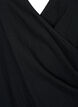 Langærmet bluse i viskose med wrap-look, Black, Packshot image number 2