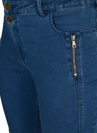 Tætsiddende denim shorts, Medium Blue Denim, Packshot image number 2