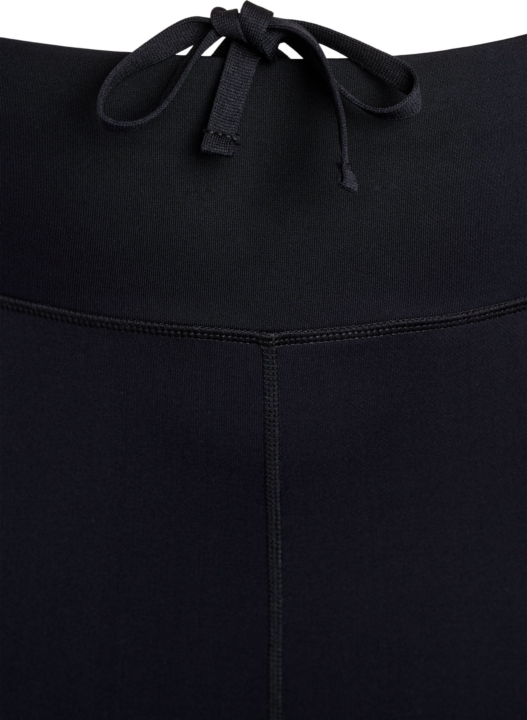 Zizzi Capri l&oslash;betights med let kompression, Sort, Packshot image number 3