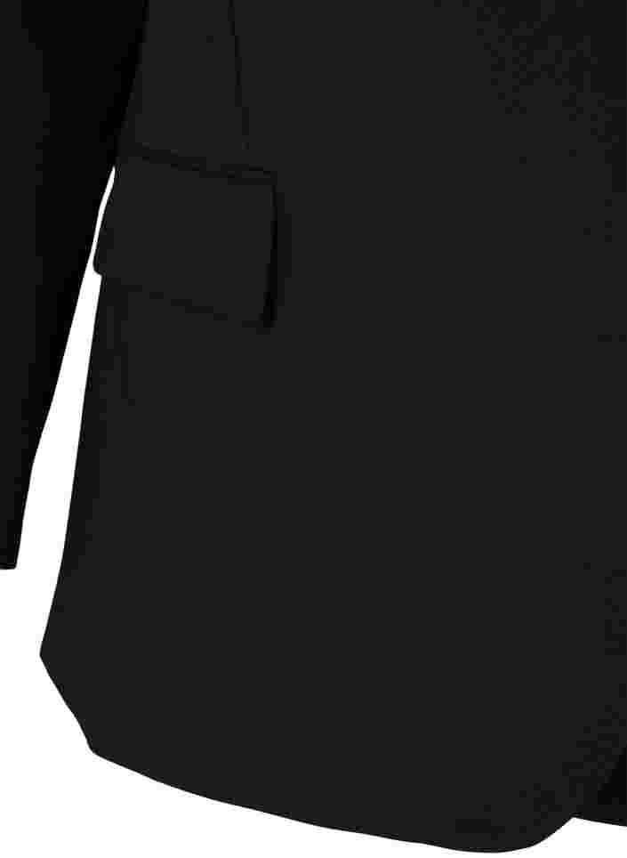 Klassisk blazer med lommer, Black, Packshot image number 3