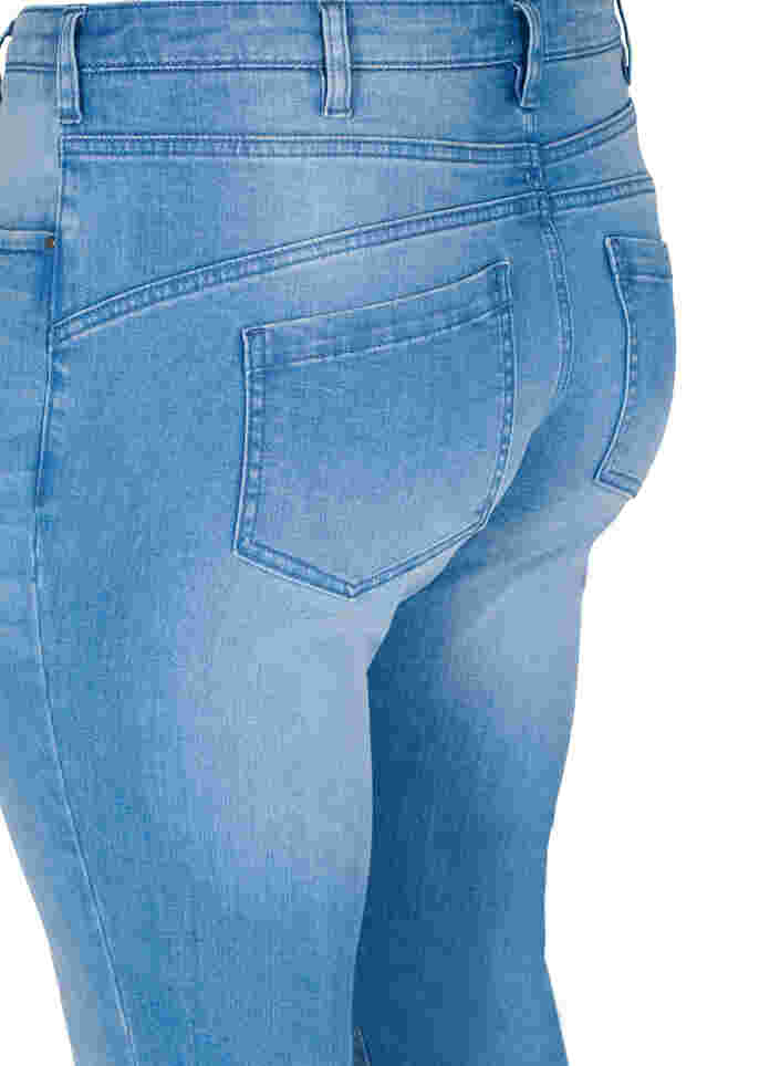 Ripped Emily jeans med regulær talje, Blue denim, Packshot image number 3