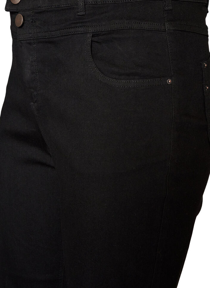 Regular fit Gemma jeans med h&oslash;j talje, Sort, Packshot image number 2