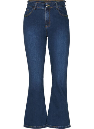Ellen bootcut jeans med høj talje, Dark Blue, Packshot image number 0
