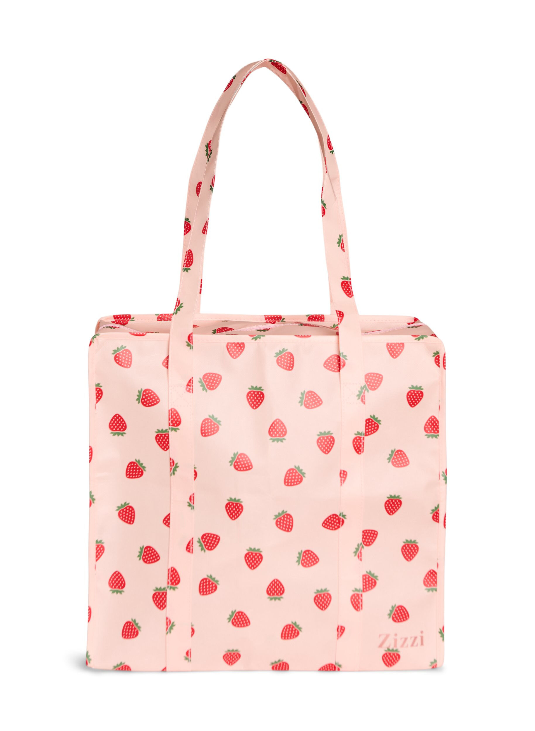 Zizzi Shoppingbag med lynl&aring;s, Lyser&oslash;d, Packshot image number 1