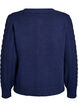 Cardigan med kabelstrikkede ærmer, Blå, Packshot image number 1