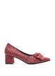 Glitter pump med sl&oslash;jfe, R&oslash;d, Packshot image number 0