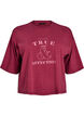 Kort t-shirt med loose fit, Mørk Bordeaux, Packshot image number 0