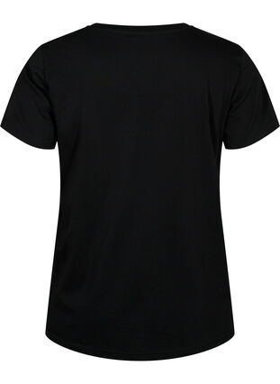 Trænings t-shirt med print, Black w. Let's Go, Packshot image number 1