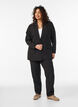 Klassisk blazer med knaplukning, Sort, Model image number 1