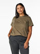 Basis t-shirt i bomuld med rund hals , Gr&oslash;n, Model image number 0