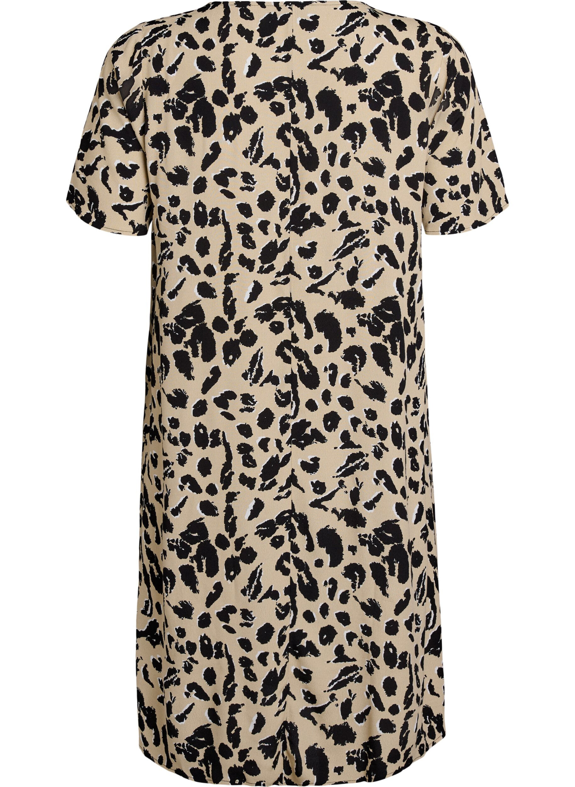 Zizzi Viskose kjole med A-form, Beige, Packshot image number 1