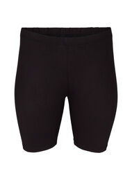 Ensfarvede basis cykelshorts, Sort