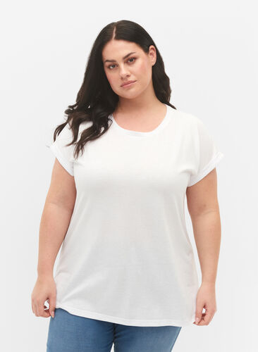 2-pak kortærmet t-shirts, Bright White / Black, Model image number 0