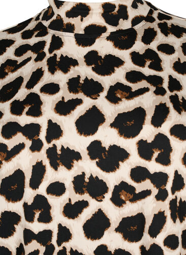 FLASH - Langærmet bluse med turtleneck, Leopard AOP, Packshot image number 2