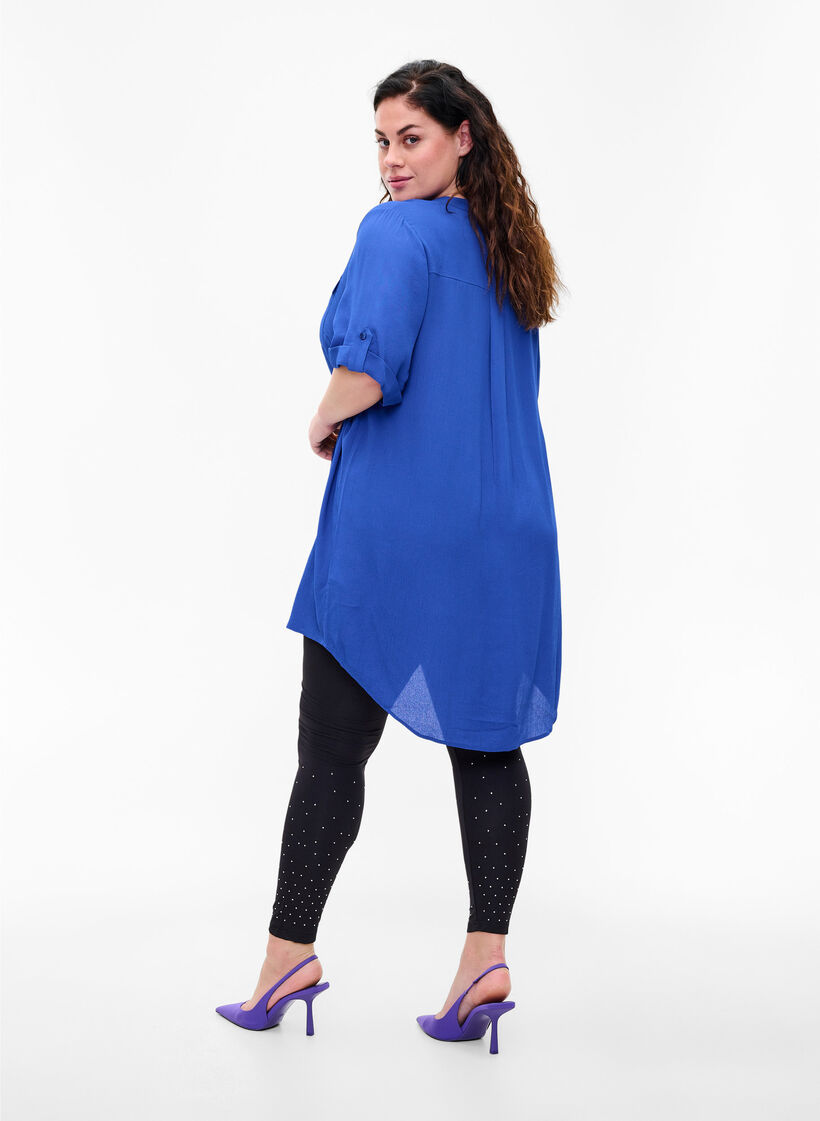 Viskose leggings med similisten, Black, Model image number 1