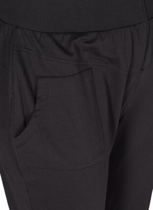 Løse bukser med lynlås og lommer, Black, Packshot image number 3