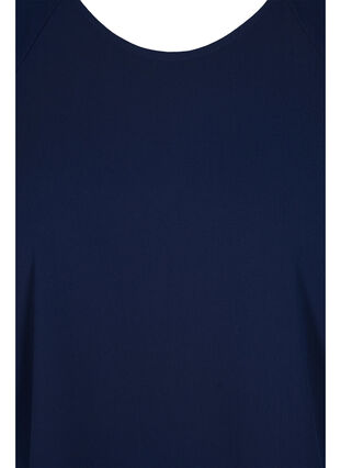 Kortærmet bluse med rund halsudskæring, Navy Blazer, Packshot image number 2