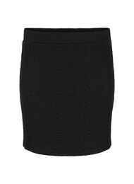 Kort nederdel med tekstur, Black