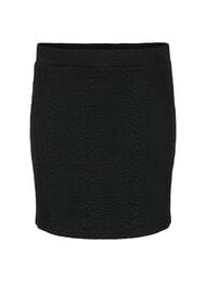 Kort nederdel med tekstur, Black