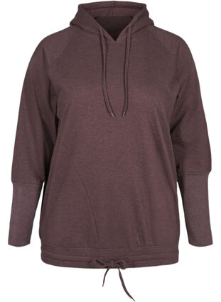 Sweatshirt med justerbar bund, Fudge Mel. , Packshot image number 0