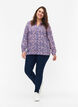 FLASH - Langærmet bluse med print, Strong Blue Flower, Model image number 2