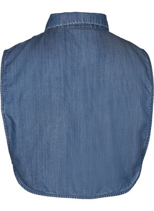Løs skjorte krave i denim, Blue Denim , Packshot image number 1