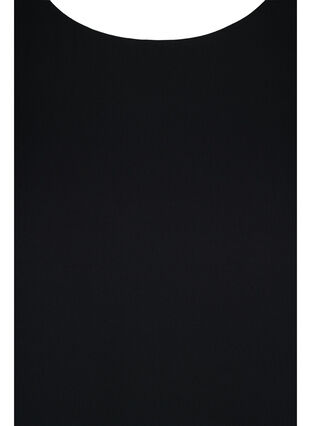 Bluse med 3/4 ærmer og asymmetrisk bund, Black, Packshot image number 2