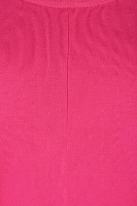 Løs strikbluse med ribkanter, Pink Yarrow, Packshot image number 3