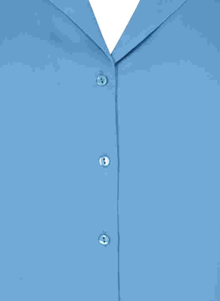 Skjorte med v-udskæring og smock, Captains Blue, Packshot image number 2