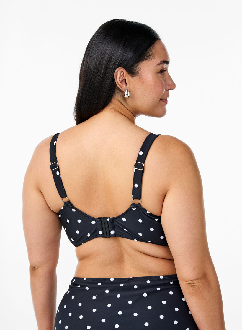 Bikini bh med b&oslash;jle og m&oslash;nster, Sort, Model image number 2